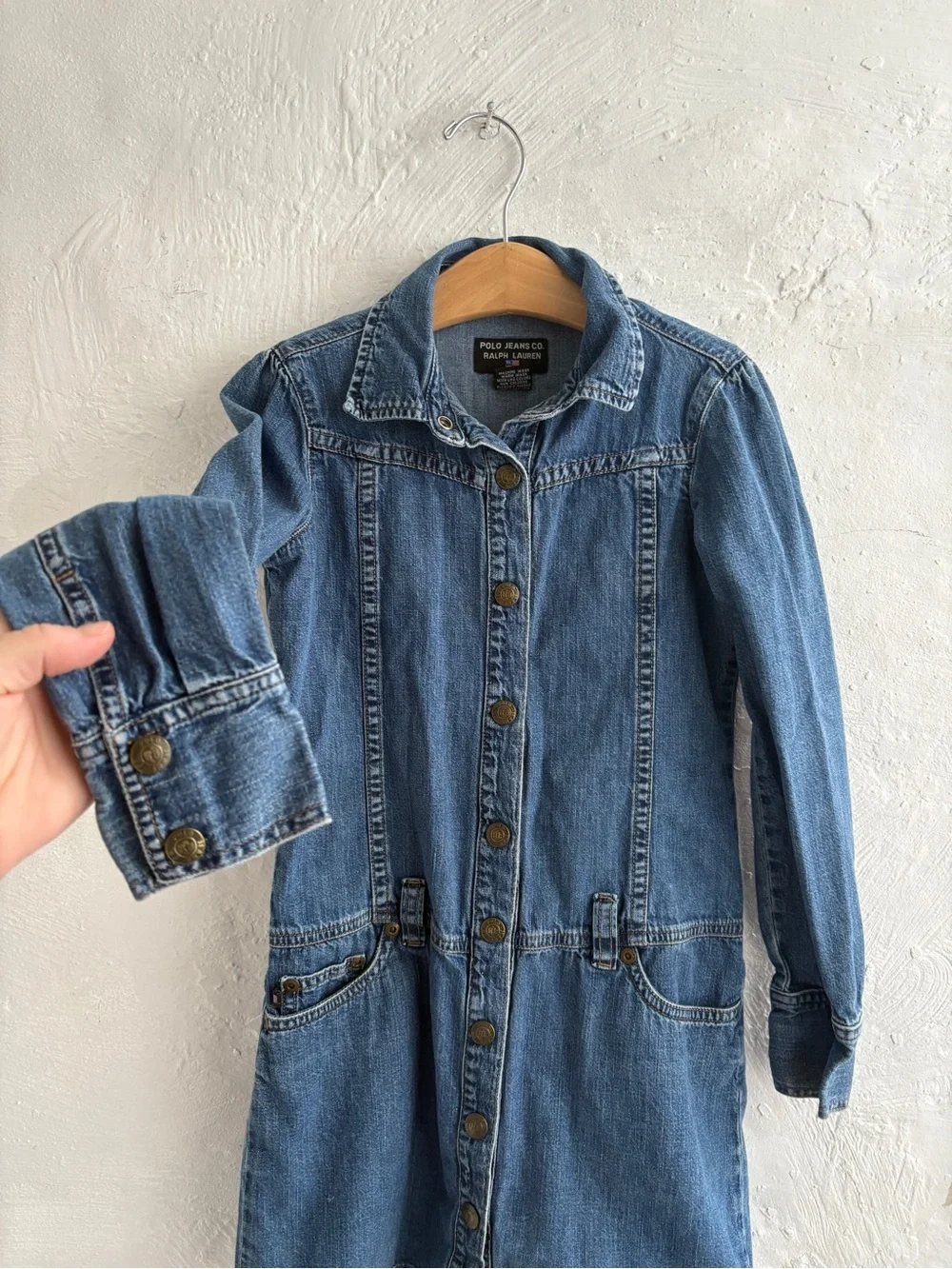 Vintage polo jeans co. Ralph Lauren Blue denim dress